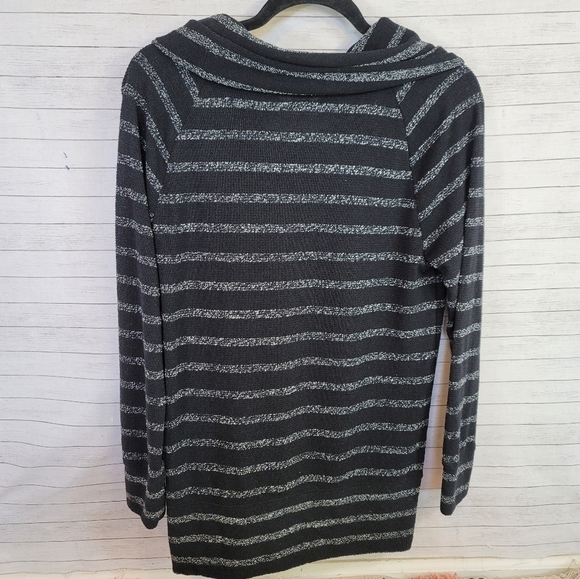 LOU & GREY COWL NECK TUNIC STRIPED SWEATER, SZ MEDIUM - Picture 7 of 10